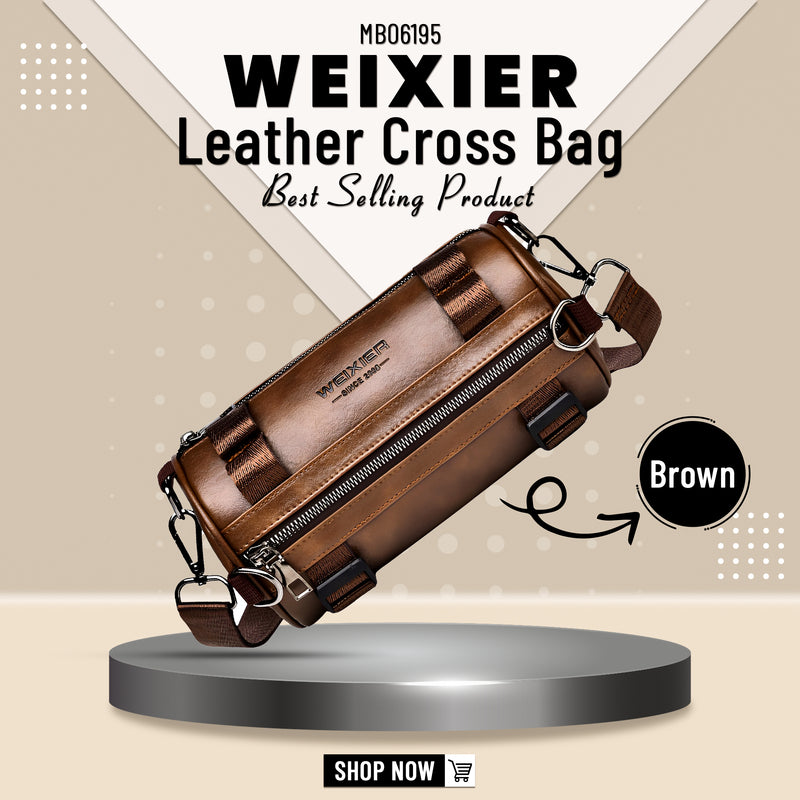 MB06195 WEIXIER  Leather Cross Bag