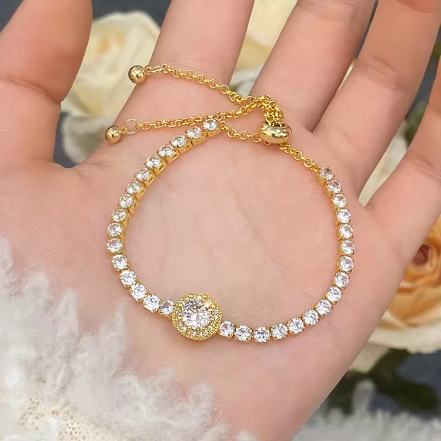 MJ05777 Diamond gold bracelet