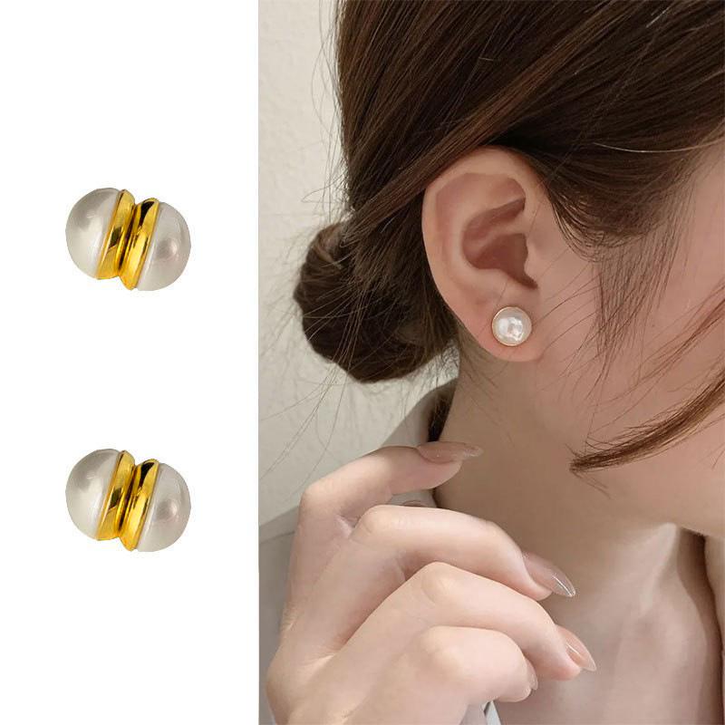 MJ05880 Pearl  magnet earing