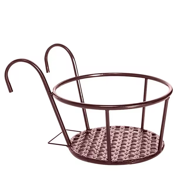 MH06090 Iron Balcony Flower Stand