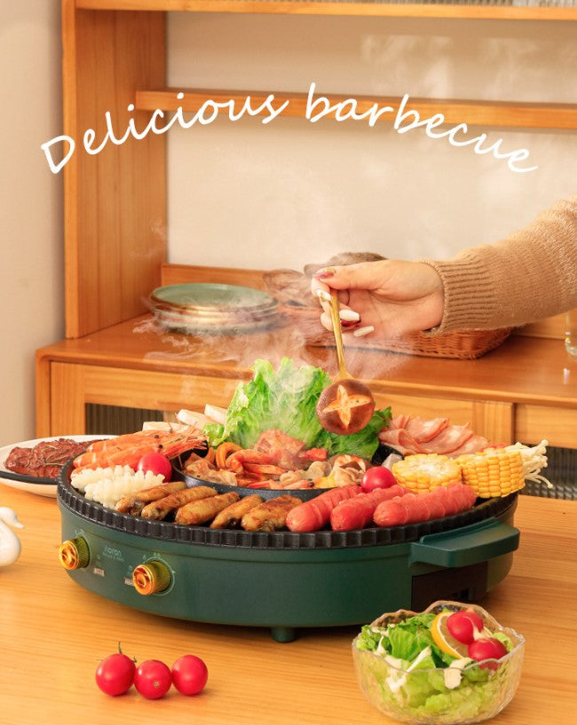 MH05885 Electric Hot Pot & Barbecue Grill Pan