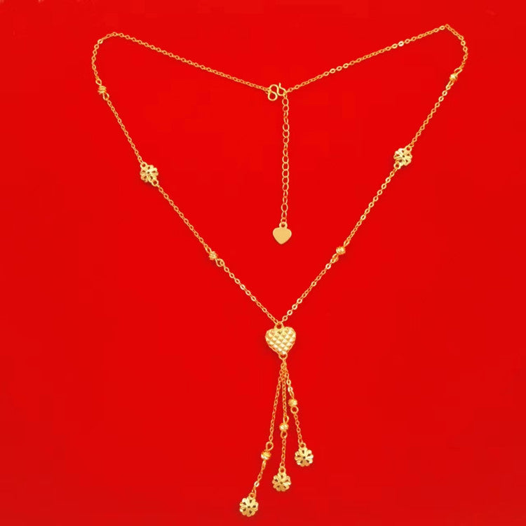 MJ05364 Gold Cherry Blossom Necklace