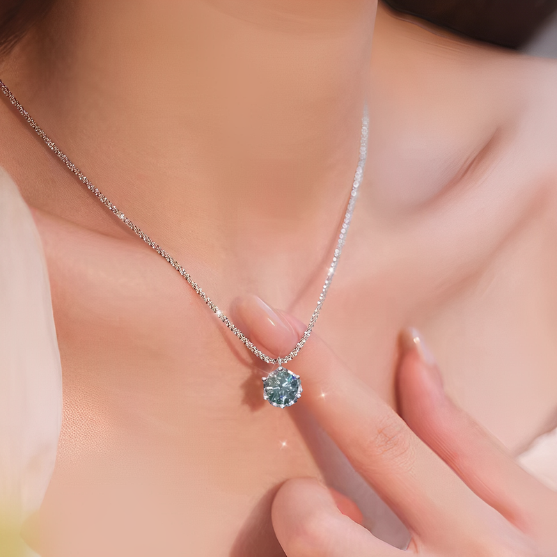 MJ06164 Silver Diamond Necklace